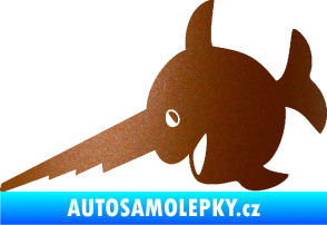 Samolepka Ryba 023 piloun levá měděná metalíza