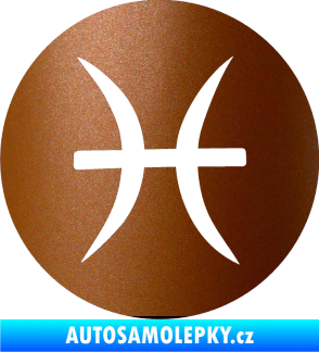 Samolepka Ryby 001 - horoskop měděná metalíza