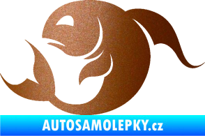 Samolepka Ryby 002 levá měděná metalíza
