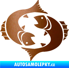 Samolepka Ryby 004 měděná metalíza