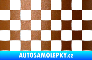 Samolepka Šachovnice 002 měděná metalíza