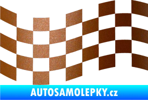 Samolepka Šachovnice 005 měděná metalíza