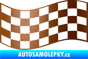 Samolepka Šachovnice 009 měděná metalíza