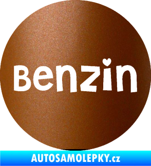 Samolepka Samolepka na víčko od nádrže 008 benzín měděná metalíza