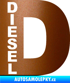 Samolepka Samolepka na víčko od nádrže 010 diesel měděná metalíza