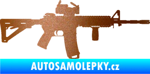 Samolepka Samopal 003 pravá měděná metalíza
