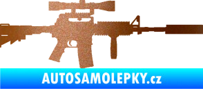 Samolepka Samopal 006 pravá měděná metalíza
