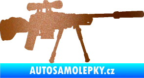 Samolepka Samopal 008 pravá měděná metalíza