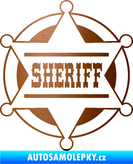 Samolepka Sheriff 004 měděná metalíza