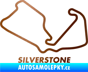 Samolepka Okruh Silverstone 2 měděná metalíza