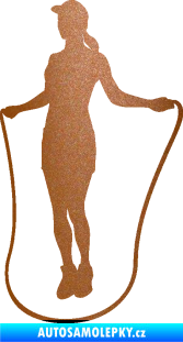 Samolepka Skákání přes švihadlo 001 levá skipping rope měděná metalíza