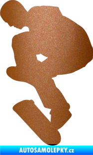 Samolepka Skateboard 002 levá měděná metalíza