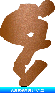 Samolepka Skateboard 002 pravá měděná metalíza