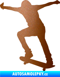 Samolepka Skateboard 006 levá měděná metalíza