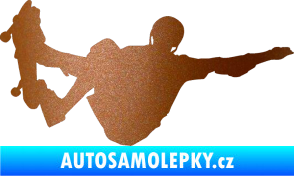 Samolepka Skateboard 007 pravá měděná metalíza