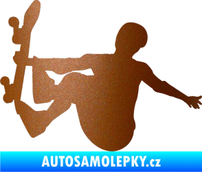 Samolepka Skateboard 008 levá měděná metalíza