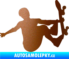 Samolepka Skateboard 008 pravá měděná metalíza
