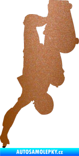 Samolepka Skateboard 010 pravá měděná metalíza