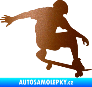 Samolepka Skateboard 012 pravá měděná metalíza