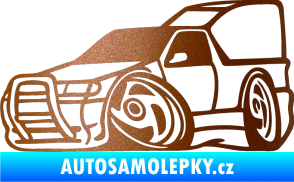 Samolepka Škoda Felicia pickup karikatura levá měděná metalíza