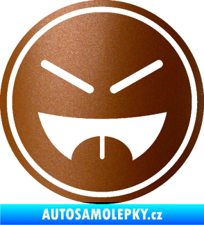 Samolepka Smajlík 001  měděná metalíza