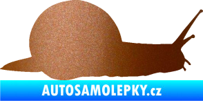 Samolepka Šnek 001 pravá měděná metalíza