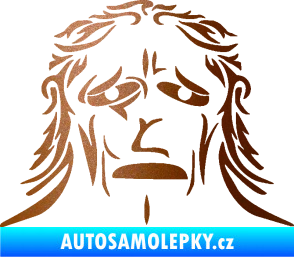 Samolepka Sněžný muž měděná metalíza