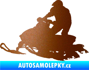 Samolepka Sněžný skútr 001 levá měděná metalíza