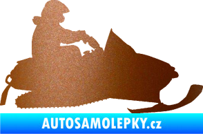 Samolepka Sněžný skútr 002 pravá měděná metalíza