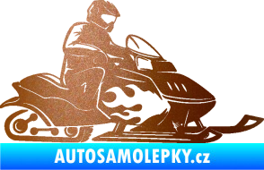 Samolepka Sněžný skútr pravá měděná metalíza
