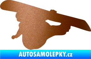 Samolepka Snowboard 007 levá měděná metalíza