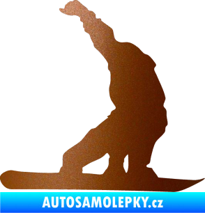 Samolepka Snowboard 011 pravá měděná metalíza