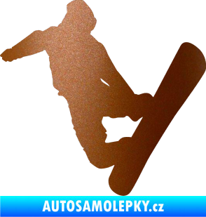 Samolepka Snowboard 020 levá měděná metalíza
