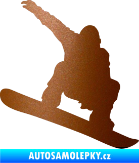 Samolepka Snowboard 021 pravá měděná metalíza