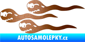 Samolepka Spermie levá měděná metalíza