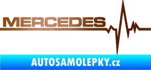 Samolepka Srdeční tep 035 levá mercedes měděná metalíza