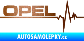 Samolepka Srdeční tep 036 levá Opel měděná metalíza