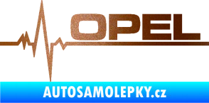 Samolepka Srdeční tep 036 pravá Opel měděná metalíza
