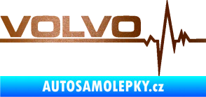 Samolepka Srdeční tep 037 levá Volvo měděná metalíza