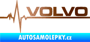 Samolepka Srdeční tep 037 pravá Volvo měděná metalíza