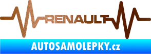 Samolepka Srdeční tep 042 Renault měděná metalíza