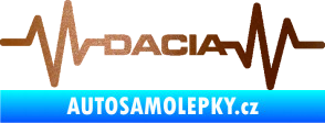 Samolepka Srdeční tep 044 levá Dacia měděná metalíza