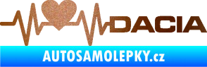 Samolepka Srdeční tep 045 pravá Dacia měděná metalíza
