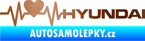 Samolepka Srdeční tep 046 pravá Hyundai měděná metalíza