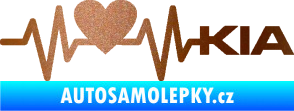 Samolepka Srdeční tep 048 pravá Kia měděná metalíza
