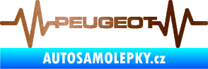 Samolepka Srdeční tep 053 Peugeot měděná metalíza