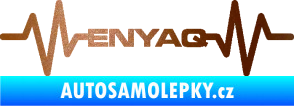 Samolepka Srdeční tep 063 Enyaq měděná metalíza