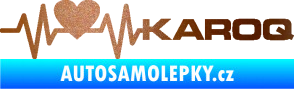 Samolepka Srdeční tep 068 pravá Karoq měděná metalíza