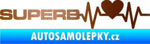 Samolepka Srdeční tep 072 levá Superb měděná metalíza