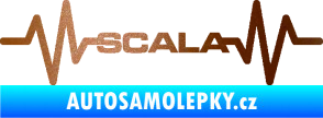 Samolepka Srdeční tep 075 Scala měděná metalíza